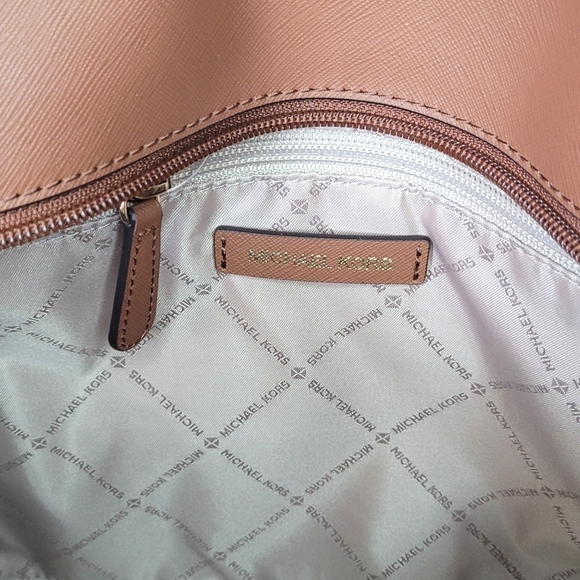 MICHAEL Michael Kors Florence Tote Brown and Cream Logo - Picture 6 of 8